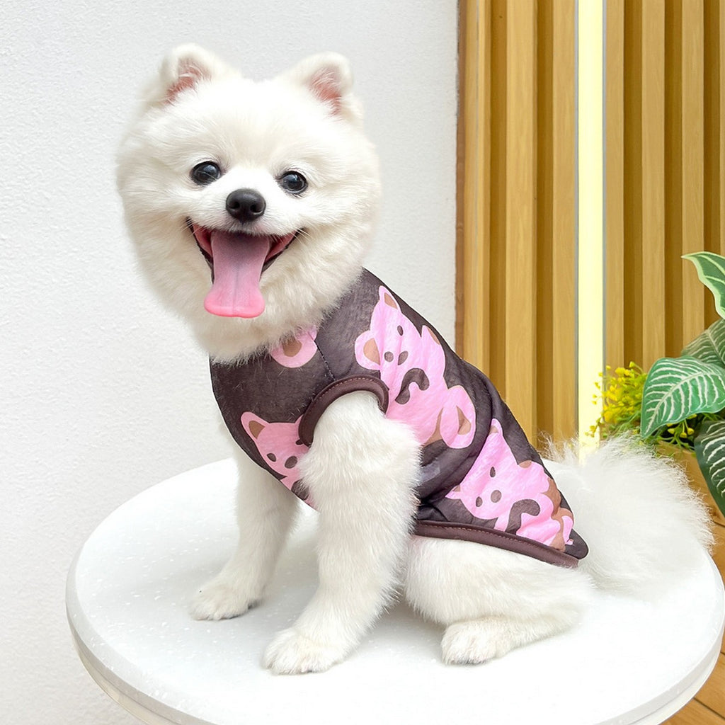 Large Dog Summer Vest  Bear Print Cooling Apparel_CWMM11135