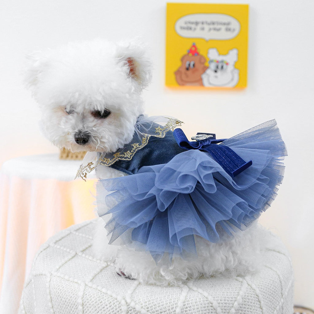 Pet Cozy Tulle Dress Royal Princess Skirt_CWMM13044