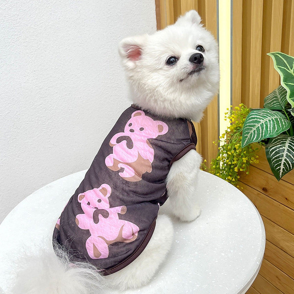 Large Dog Summer Vest  Bear Print Cooling Apparel_CWMM11135