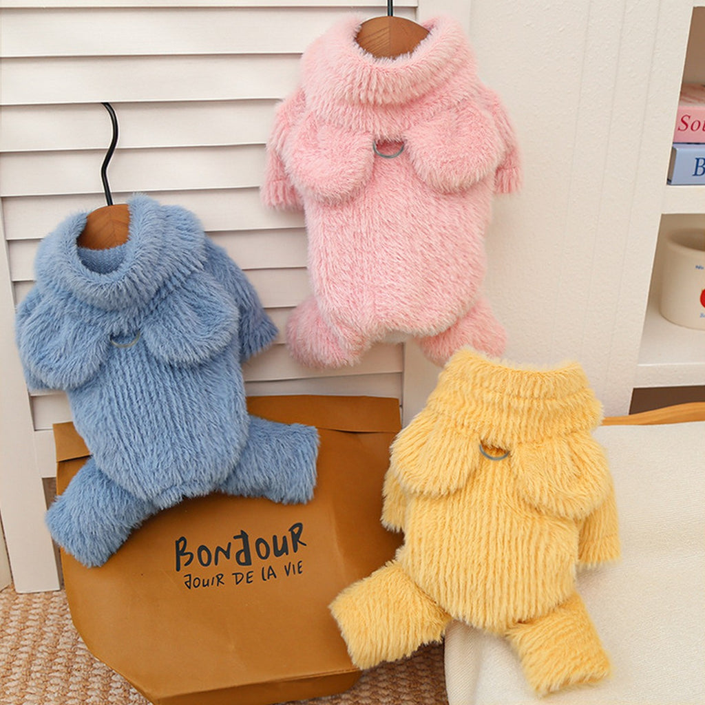 Winter Plush Hooded Vest for Small Pets_CWMM11181