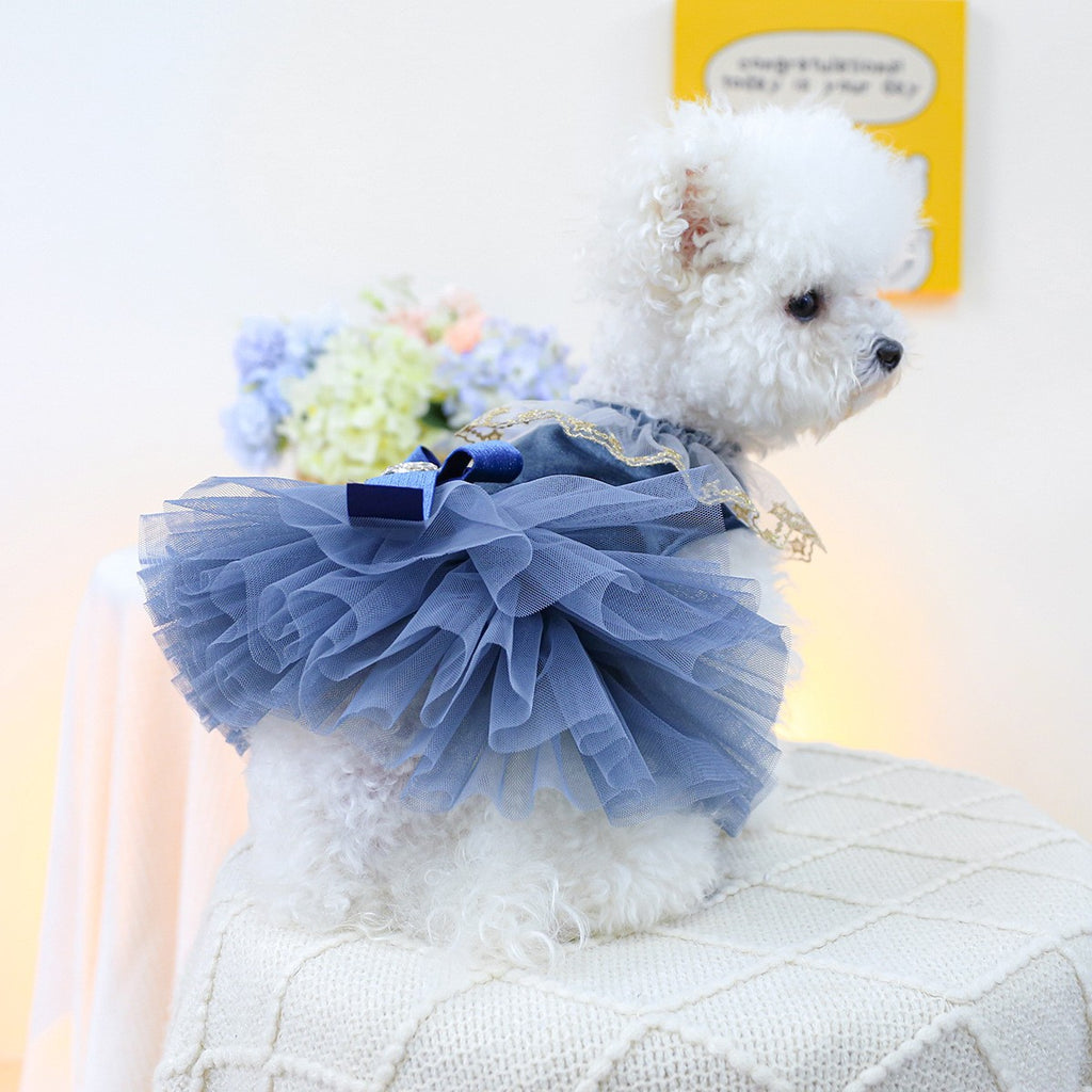 Pet Cozy Tulle Dress Royal Princess Skirt_CWMM13044
