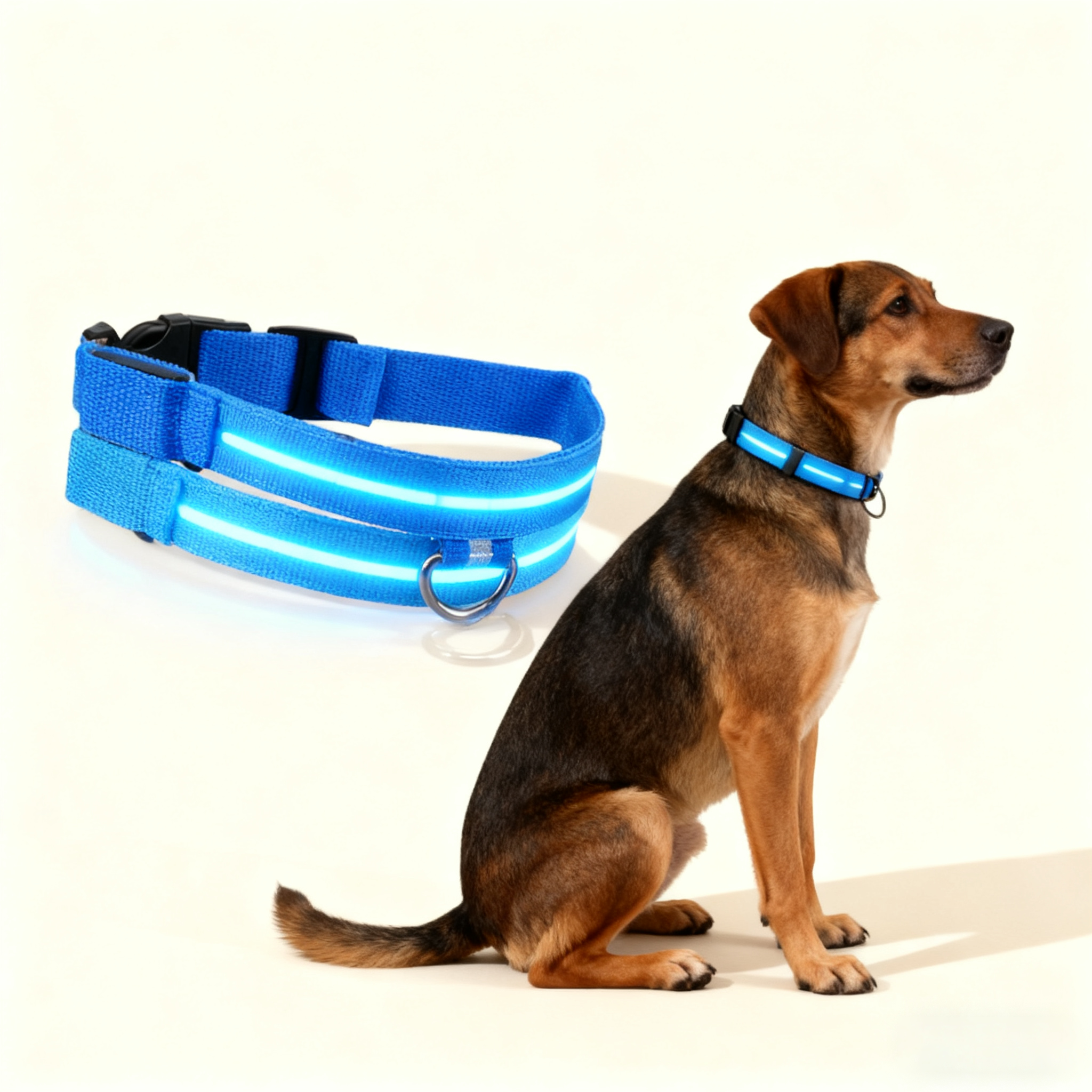 LED Dog Neck Collar Nylon Night Safet_CWMM11451