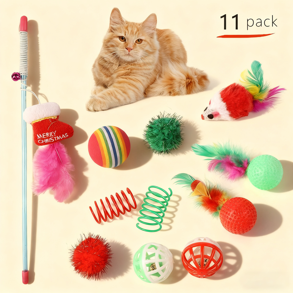 Christmas Knit Pet Scarf – Teddy & Cat Dog_CWMM11427