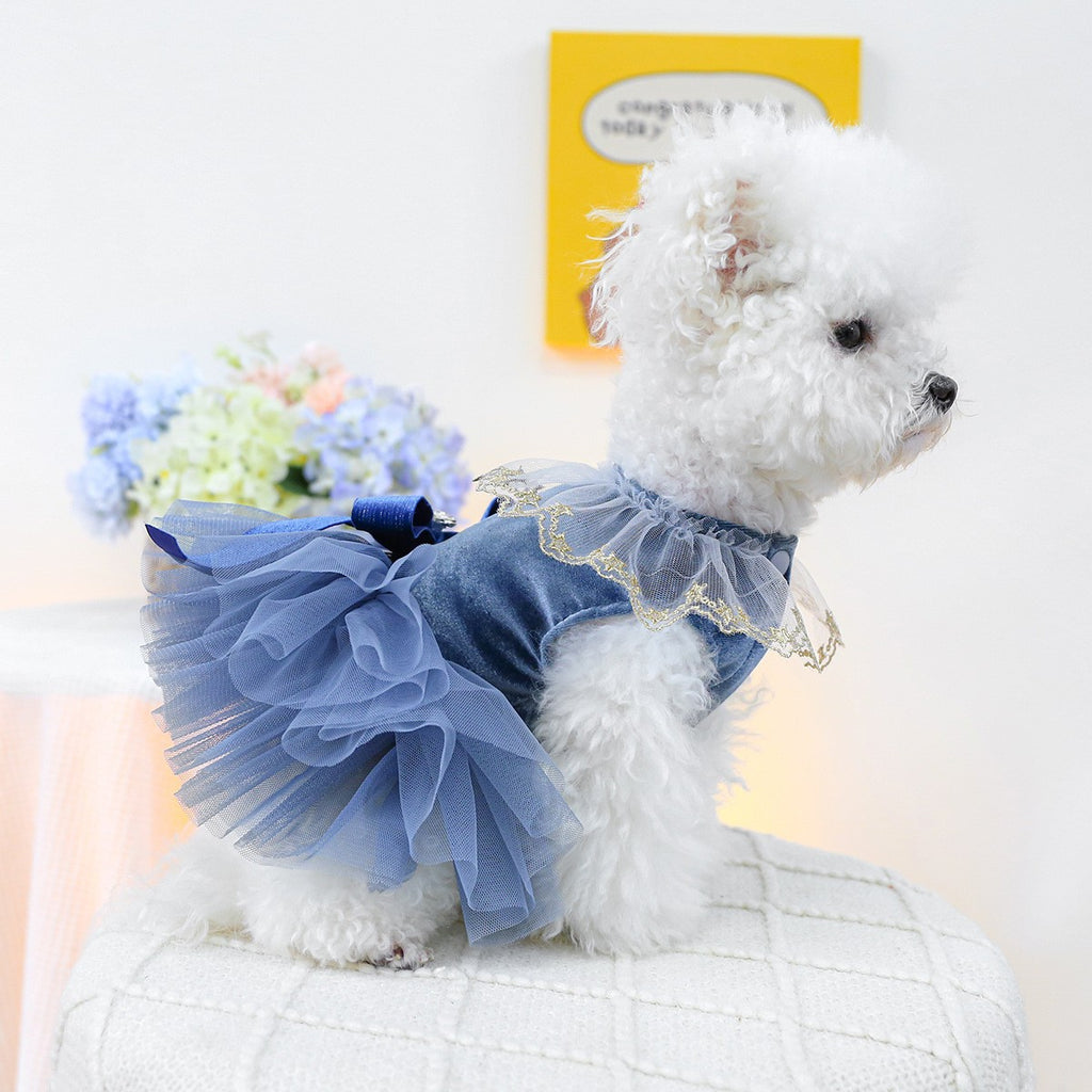 Pet Cozy Tulle Dress Royal Princess Skirt_CWMM13044