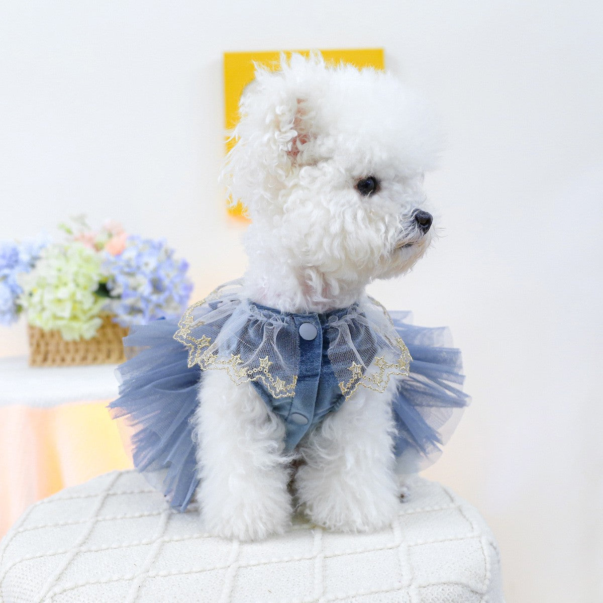 Pet Cozy Tulle Dress Royal Princess Skirt_CWMM13044