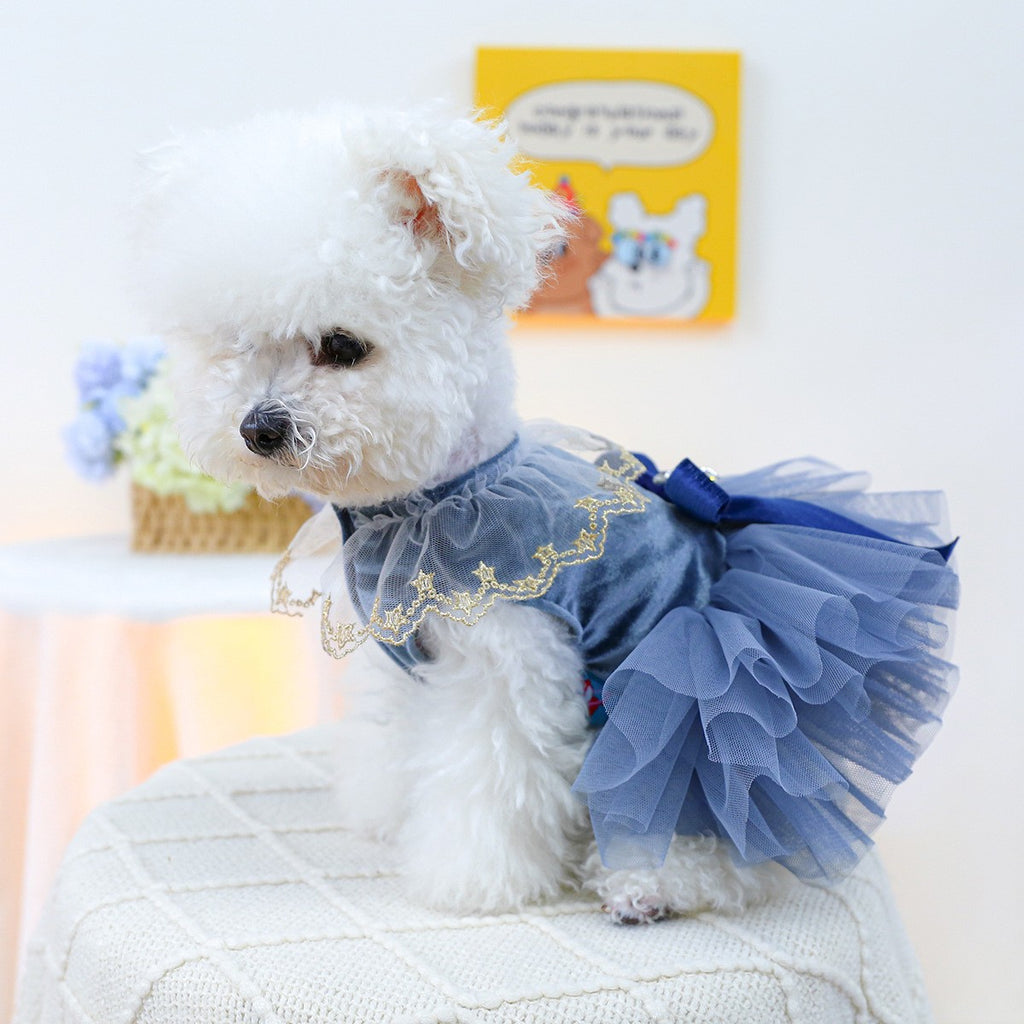 Pet Cozy Tulle Dress Royal Princess Skirt_CWMM13044
