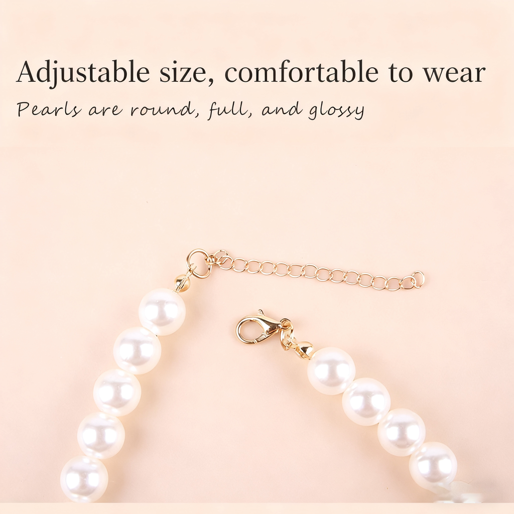 Christmas Pet Collar – Handmade Pearl Bell Necklace_CWMM11340