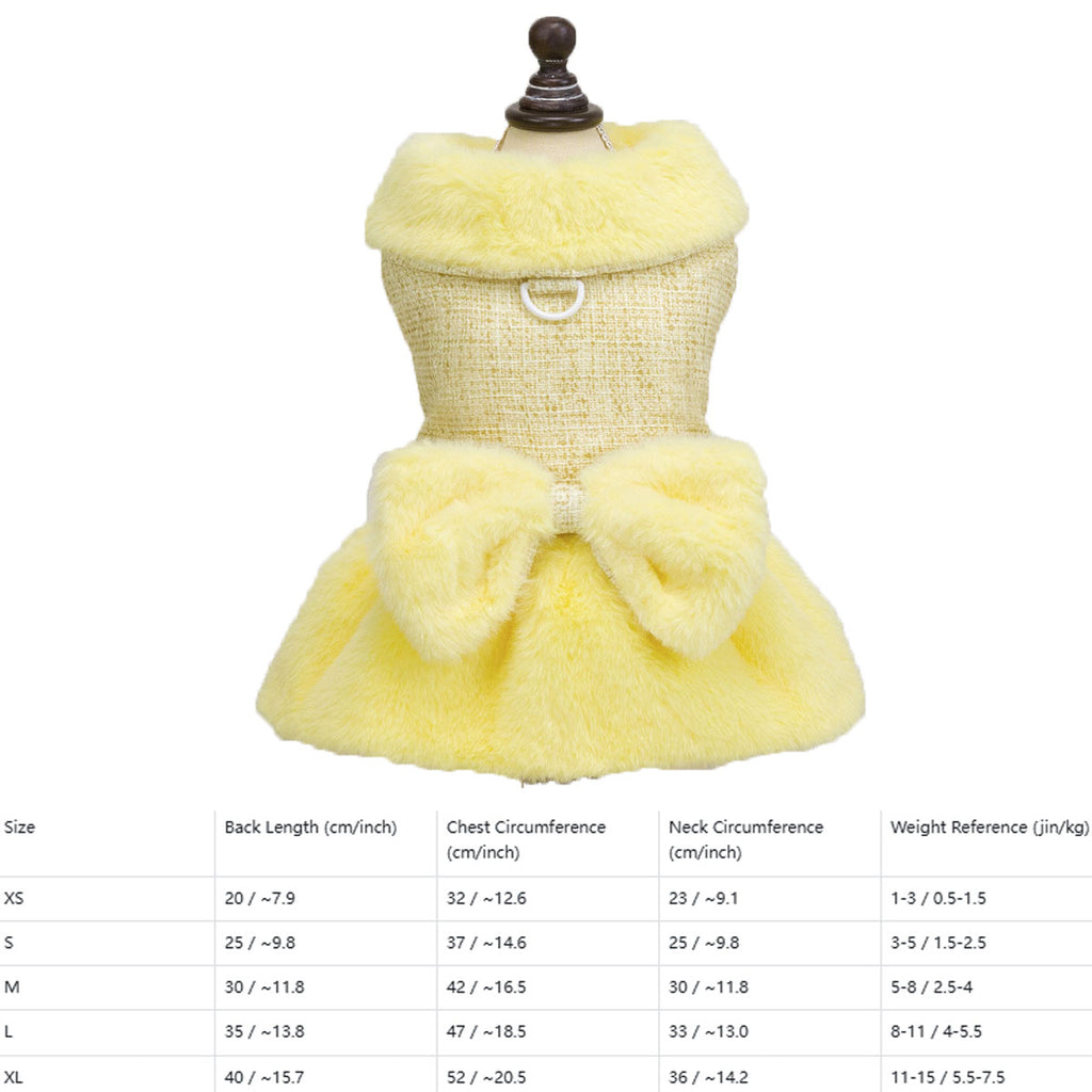 Teddy Bichon Dog Winter Princess Dress_CWMM12201