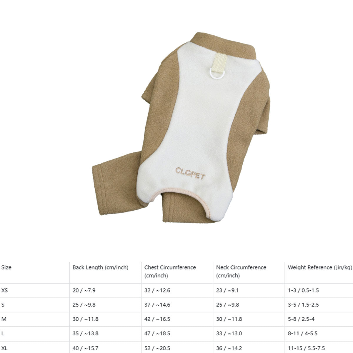 Cozy Fleece Dog Jumpsuit for Small Dogs_CWMM12232