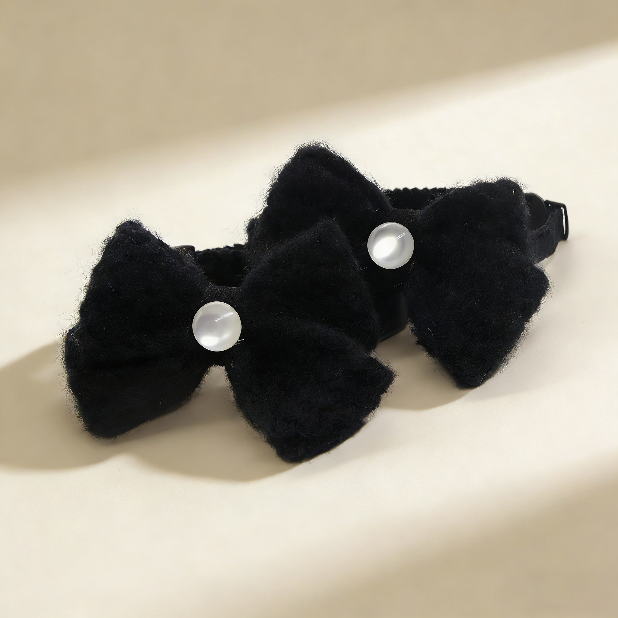 Plush Bow Pet Collar for Small Cats Dogs_CWMM13241