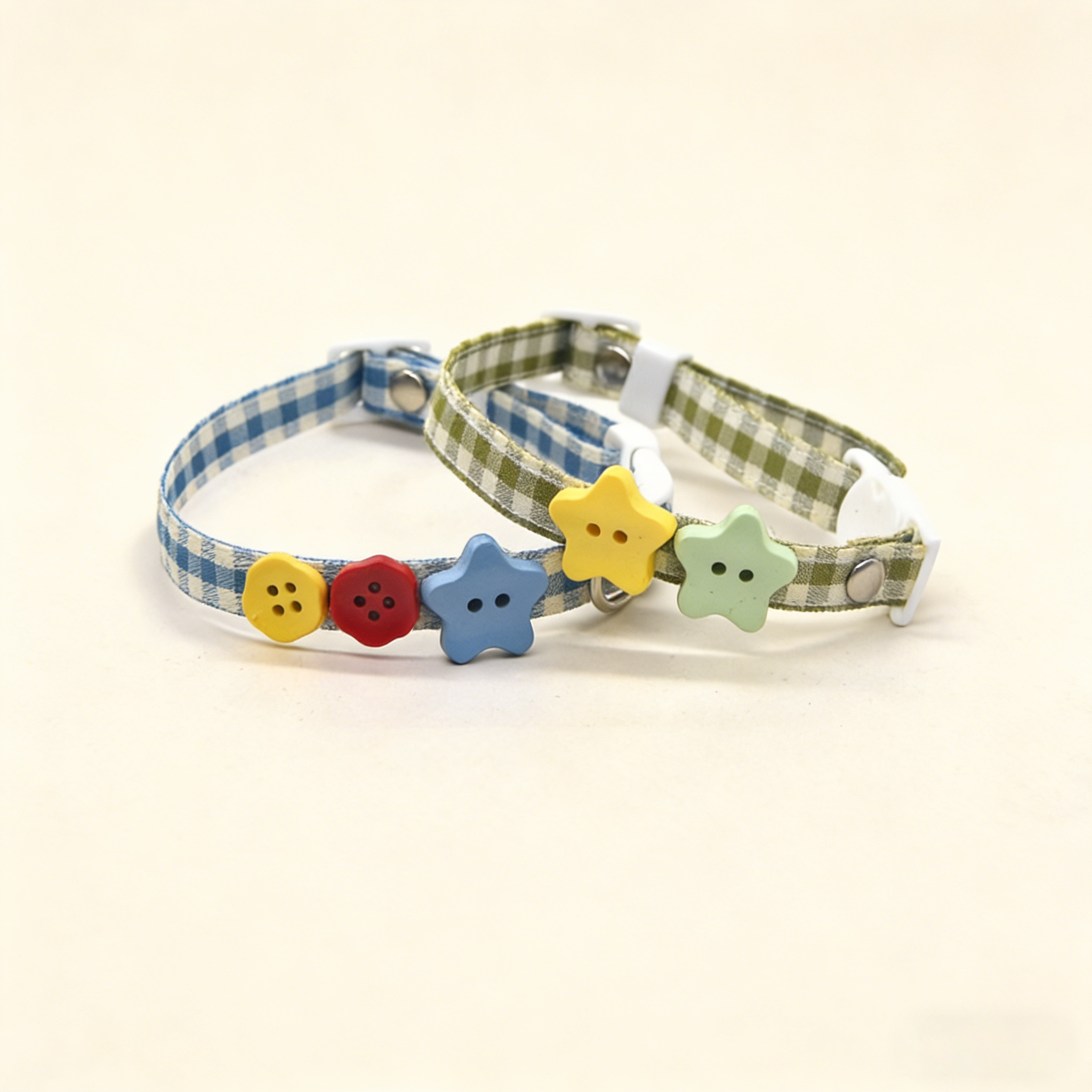 Classic Plaid Cat Dog Collar with Standard Buckle_CWMM13178