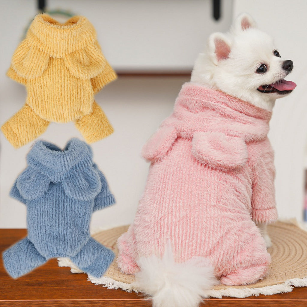 Winter Plush Hooded Vest for Small Pets_CWMM11181