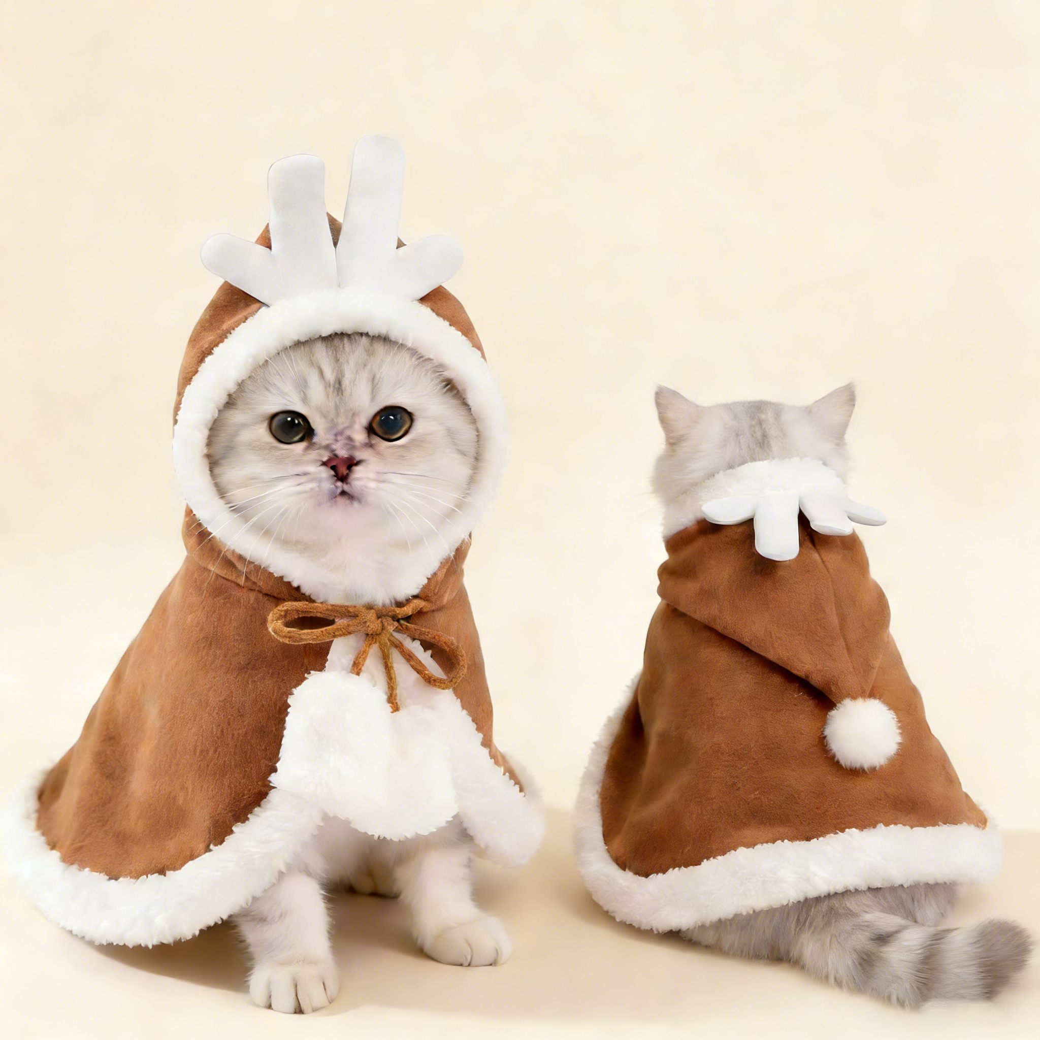 Small Dog Cat Cosplay Reindeer Costume_CWMM12879