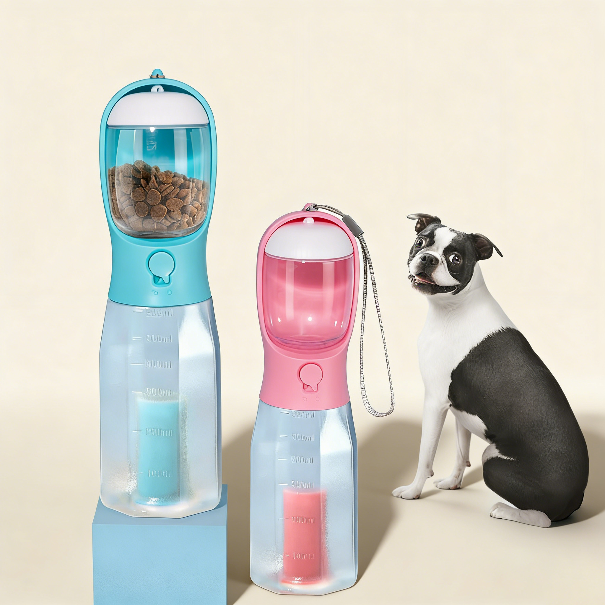 Portable Pet Water Bottle Food Dispenser_CWMM12693