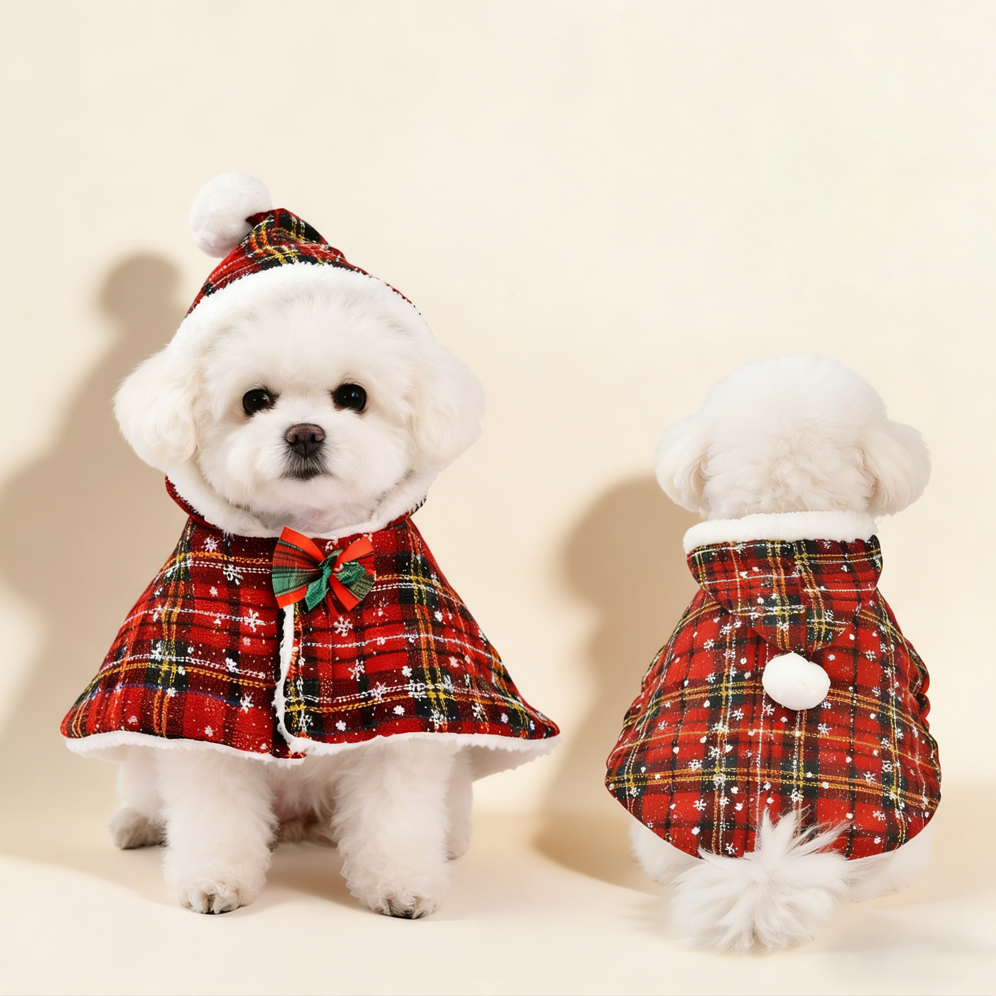 Pet Standing Christmas Hooded Cape Costume_CWMM12881