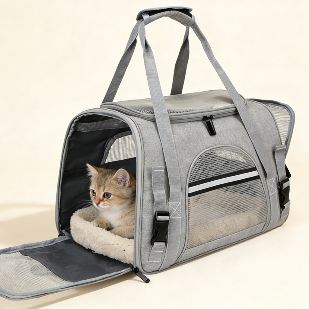 Lightweight Pet Carrier for Travel and Car Use_CWMM12936