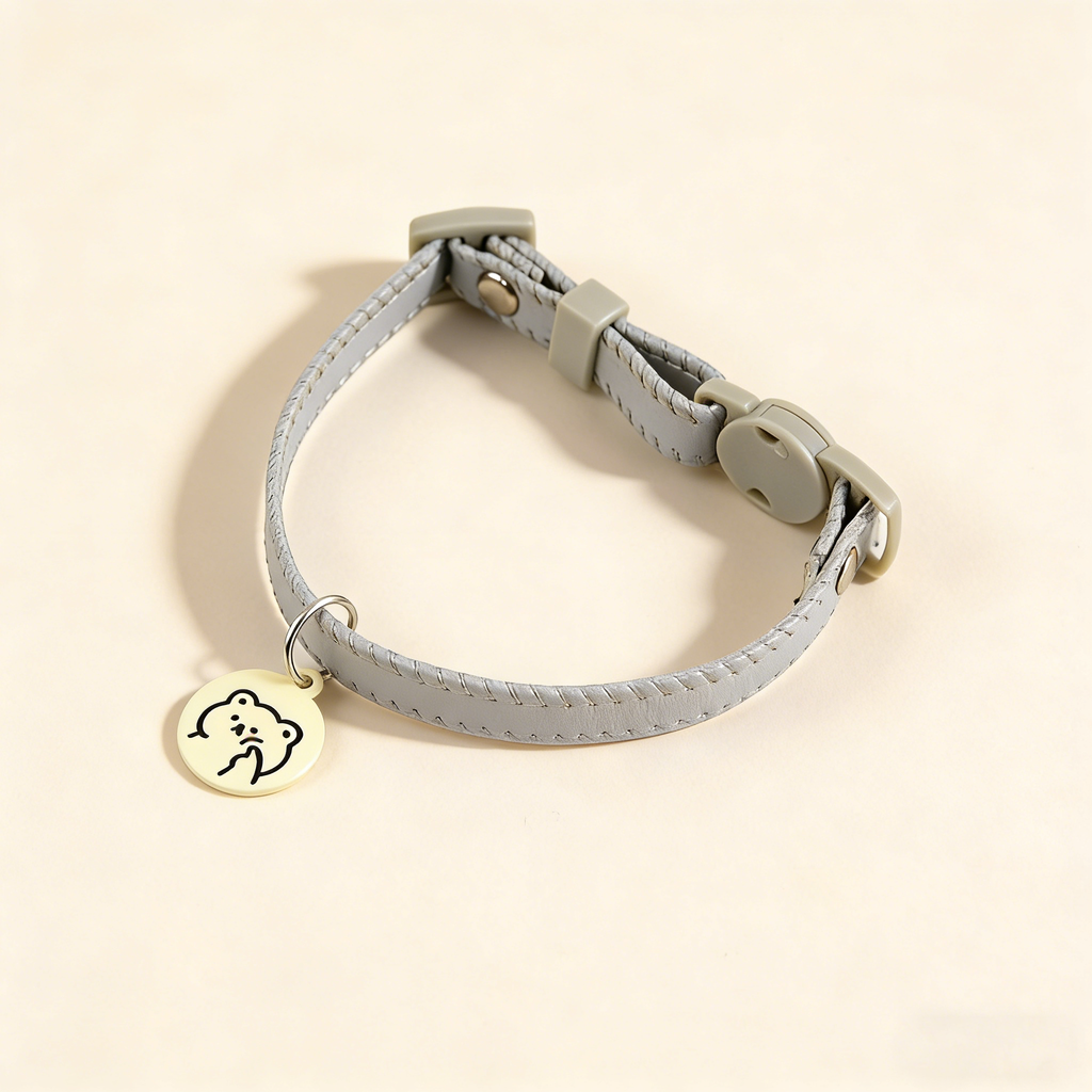 Small Dog Cat PU Leather Standard Buckle Collar_CWMM13173