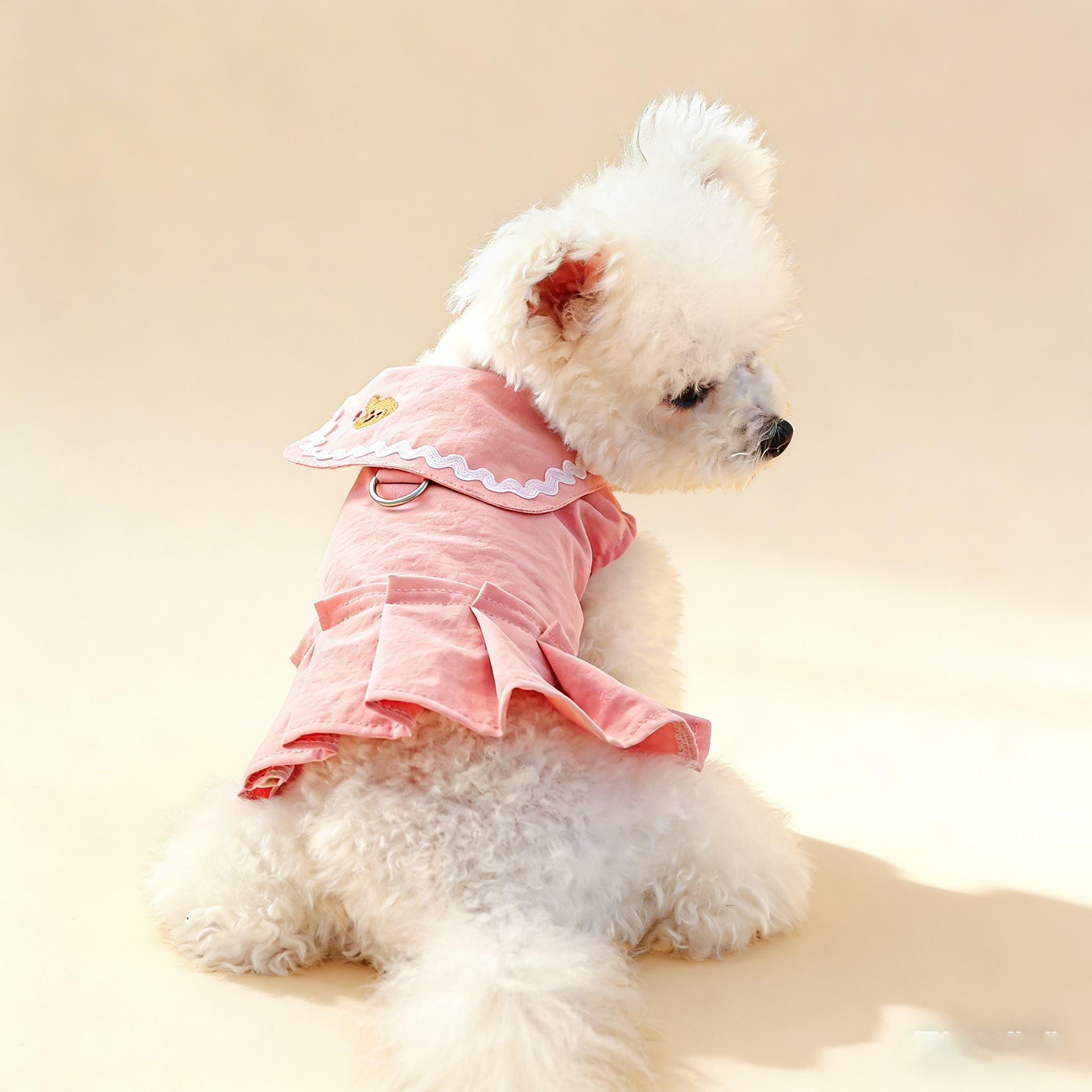 Dog Cute Heart Tutu Dress Harness Outfit_CWMM13092
