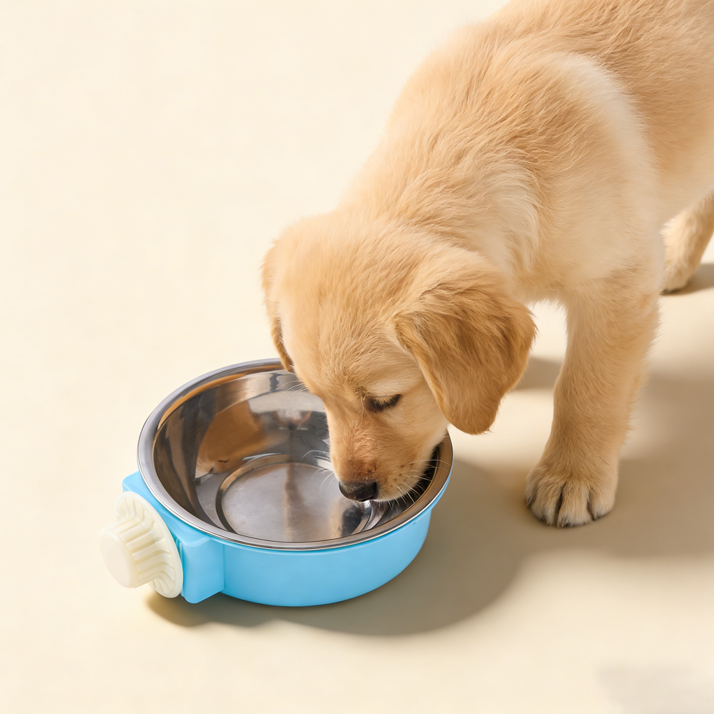 Thickened Fixed Hanging Stainless Steel Pet Bowl_CWMM13009