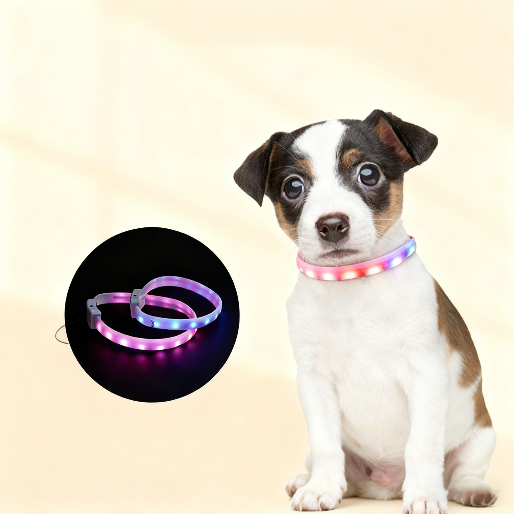 LED USB Dog Collar Cuttable PVC Glow_CWMM11455