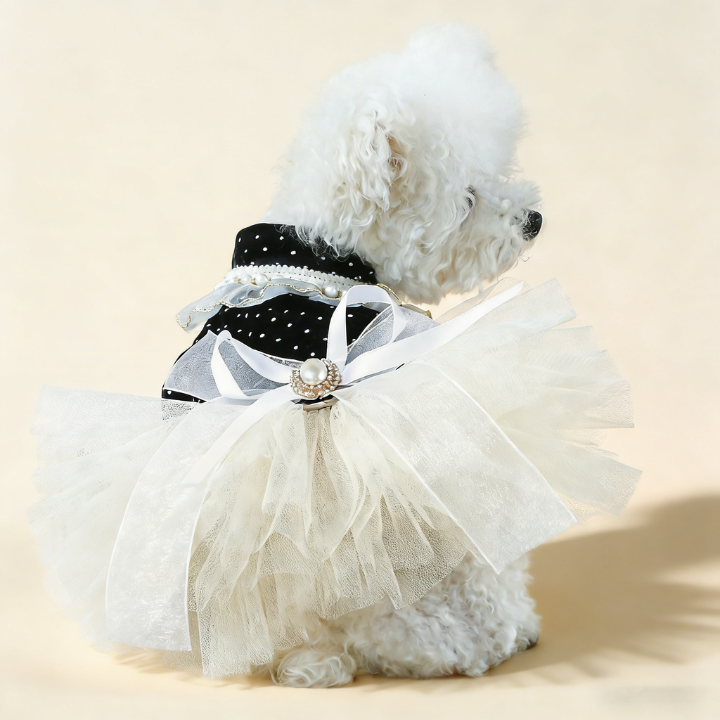 Cute Pet Princess Dress Tulle Lace Skirt_CWMM13013