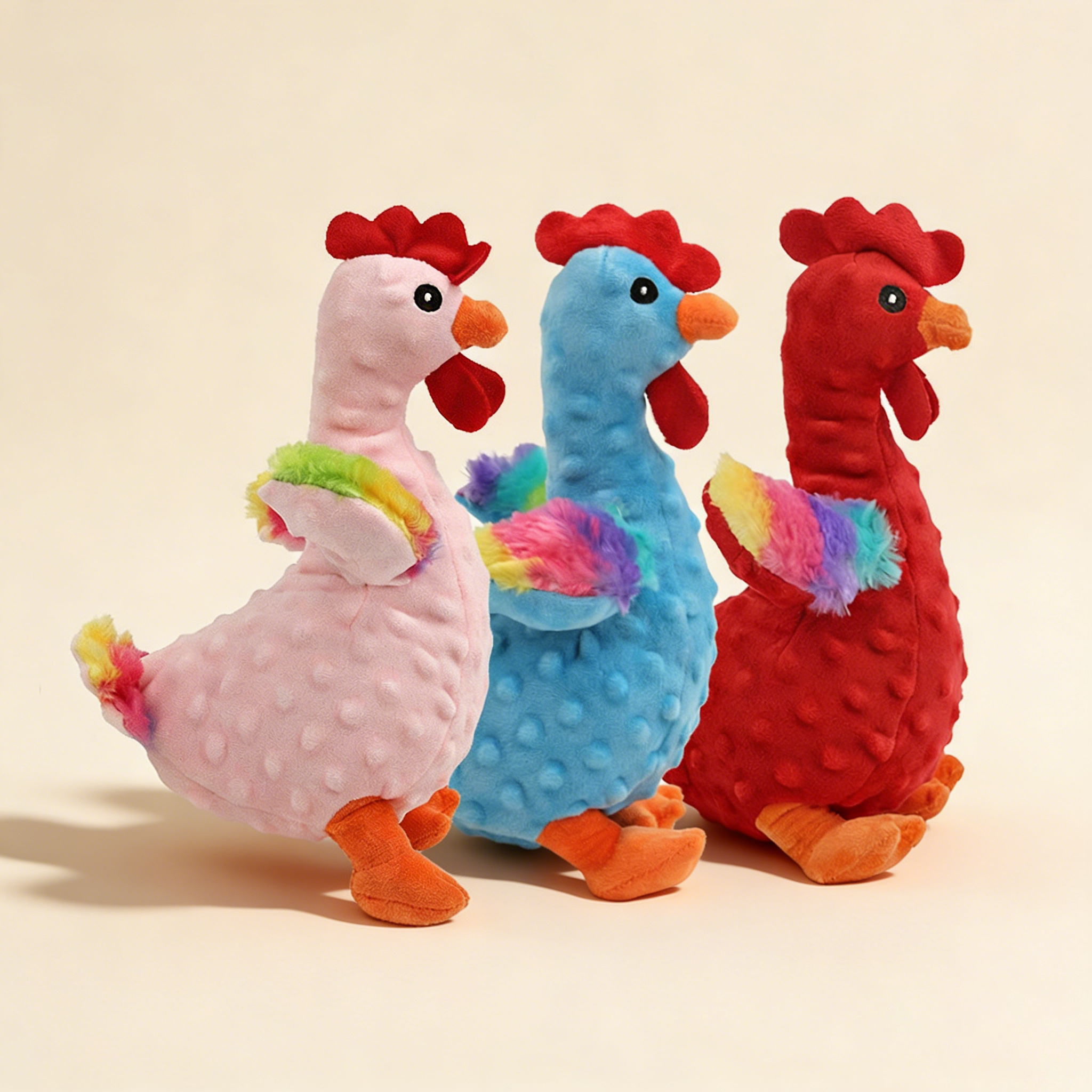 Interactive Rooster Plush Chew Toy_CWMM13306