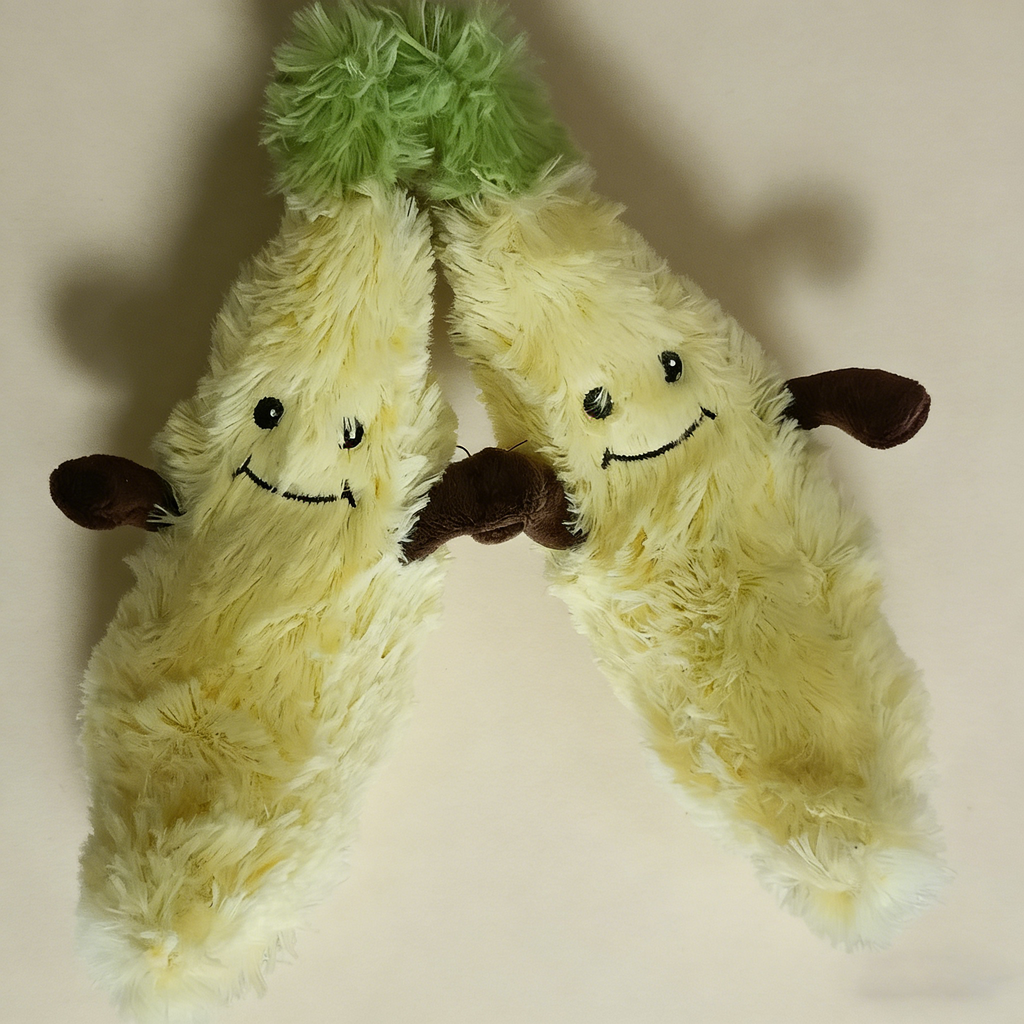 Hugging Banana Plush Dog Toy Squeaky_CWMM13354