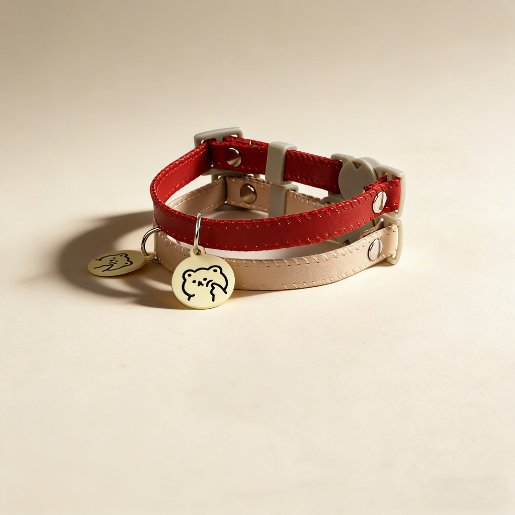 Small Dog Cat PU Leather Standard Buckle Collar_CWMM13173