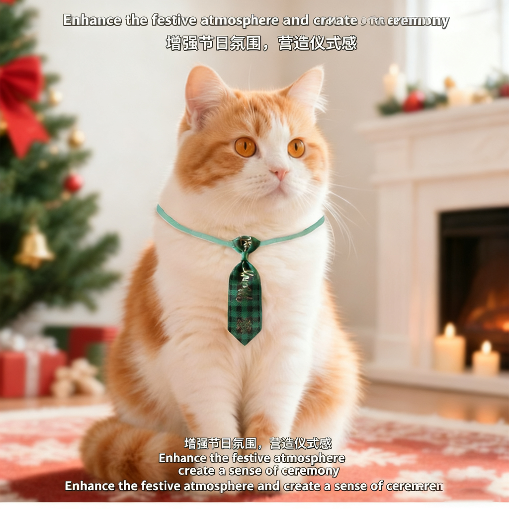 Pet Necktie – Christmas Dog Cat Accessories_CWMM11329