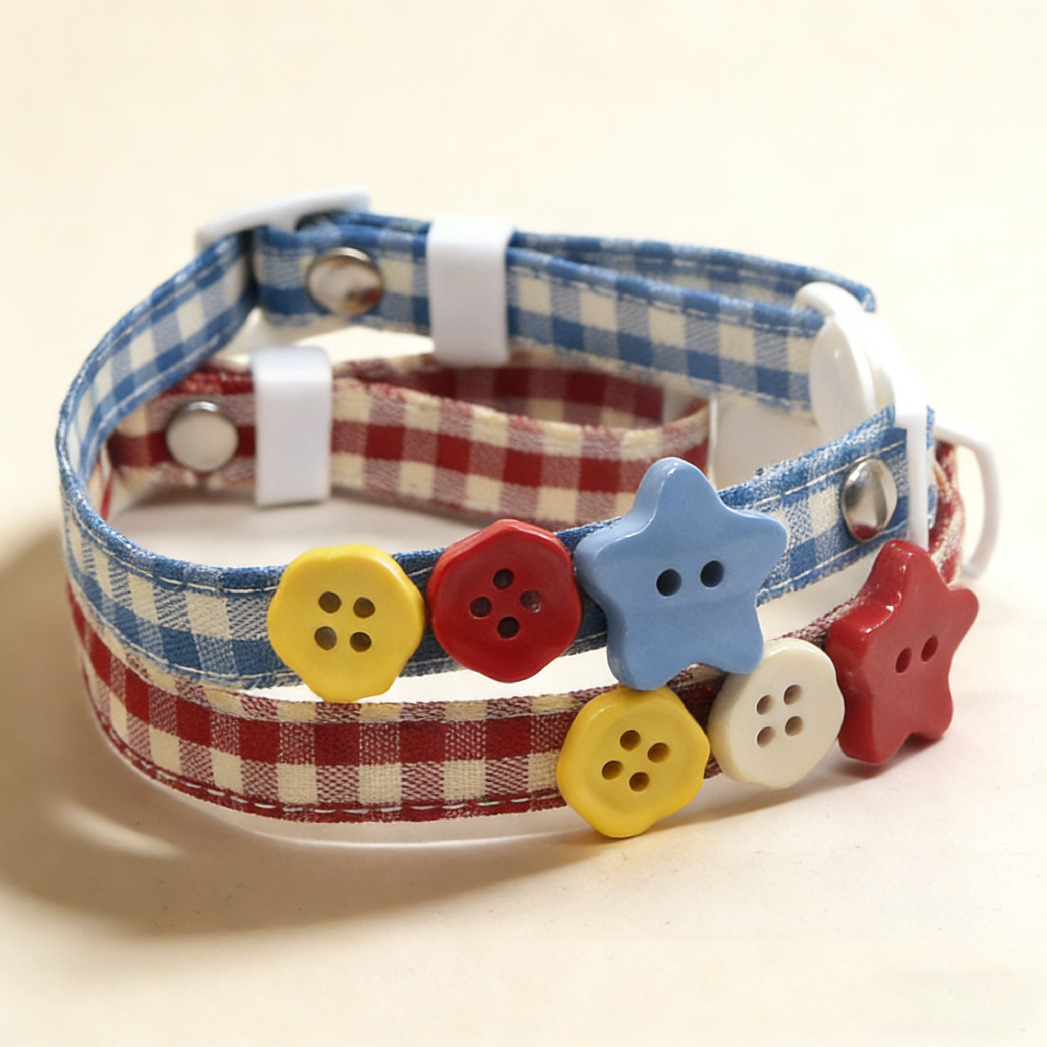 Classic Plaid Cat Dog Collar with Standard Buckle_CWMM13178
