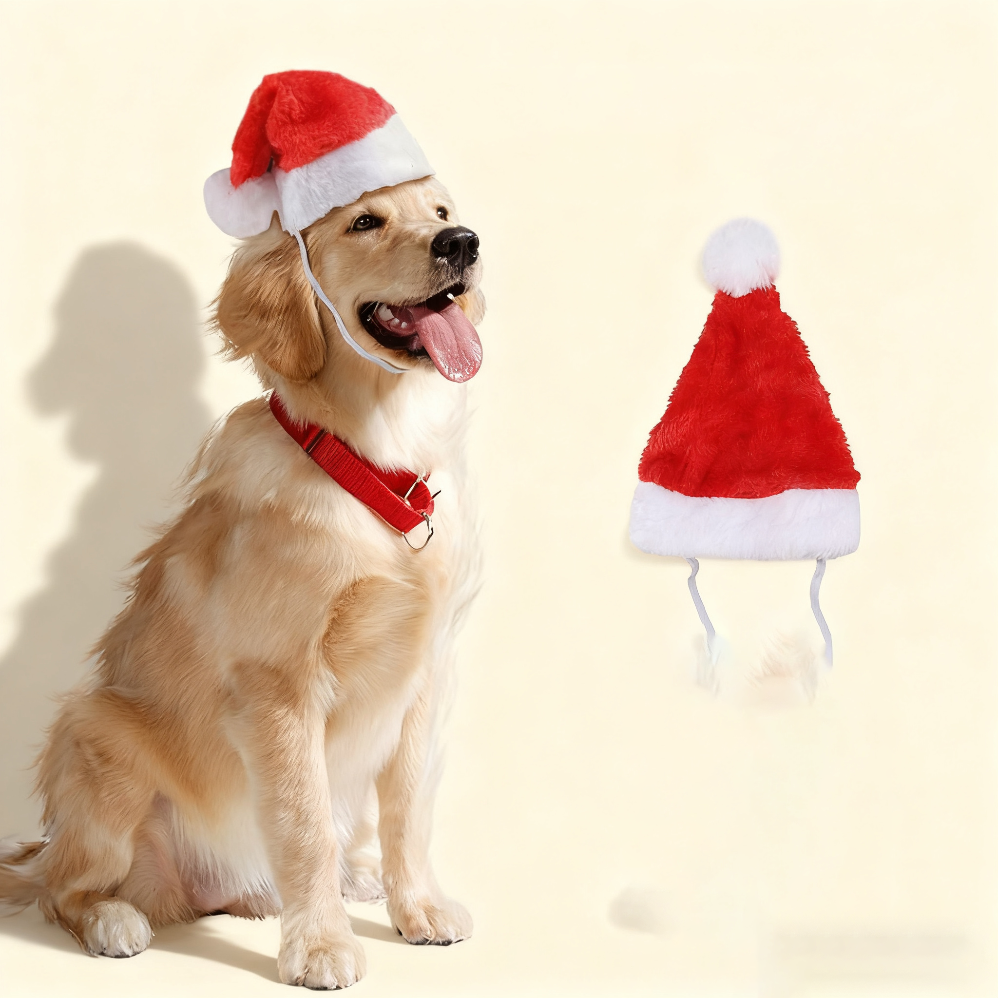 Cute Christmas Pet Hat – Adjustable Cat Dog Headwear_CWMM11346