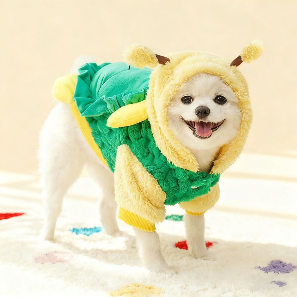 Funny Pet Outfit – Warm Cartoon Dog Cat Clothes_CWMM11153