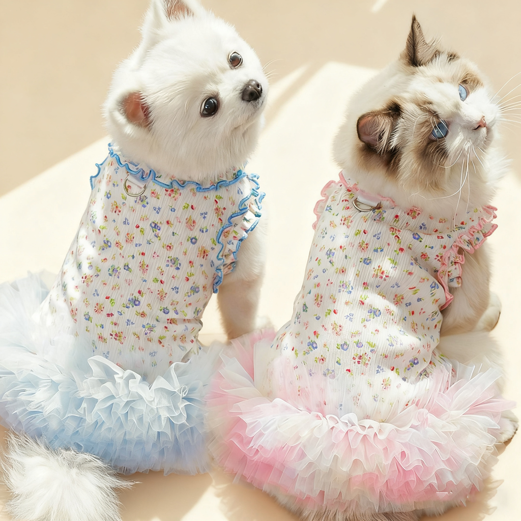 Pet Pajamas Bulk Order Floral Print & Cooling Fabric_CWMM11137