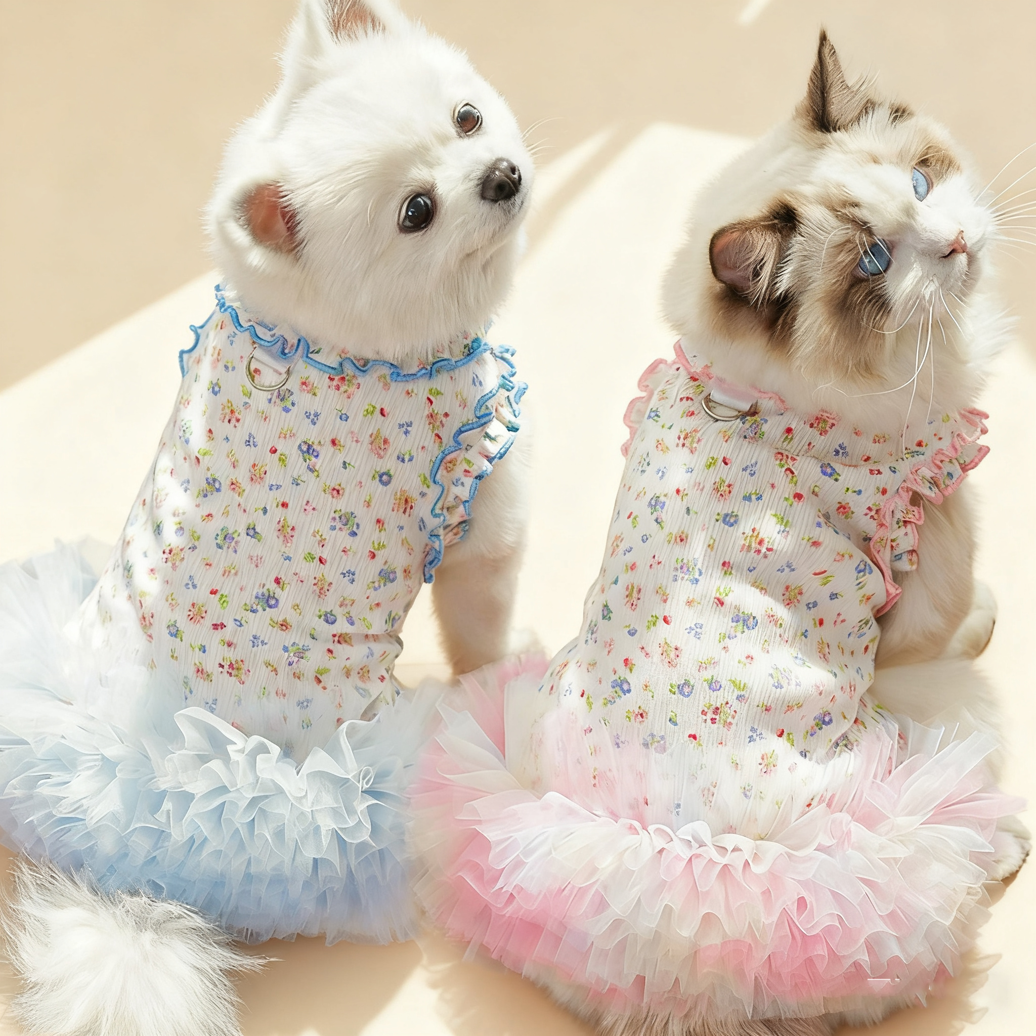 Pet Pajamas Bulk Order Floral Print & Cooling Fabric_CWMM11137