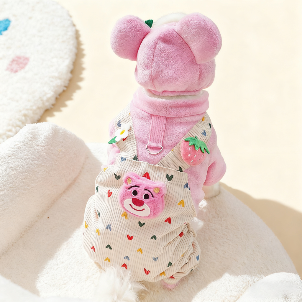 Cat Winter Clothes with Harness Fleece Lined 4-Paws_CWMM11141