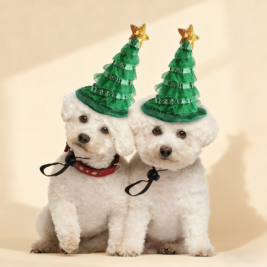 Pet Holiday Hat – Green Christmas Tree Costume Hat_CWMM11351
