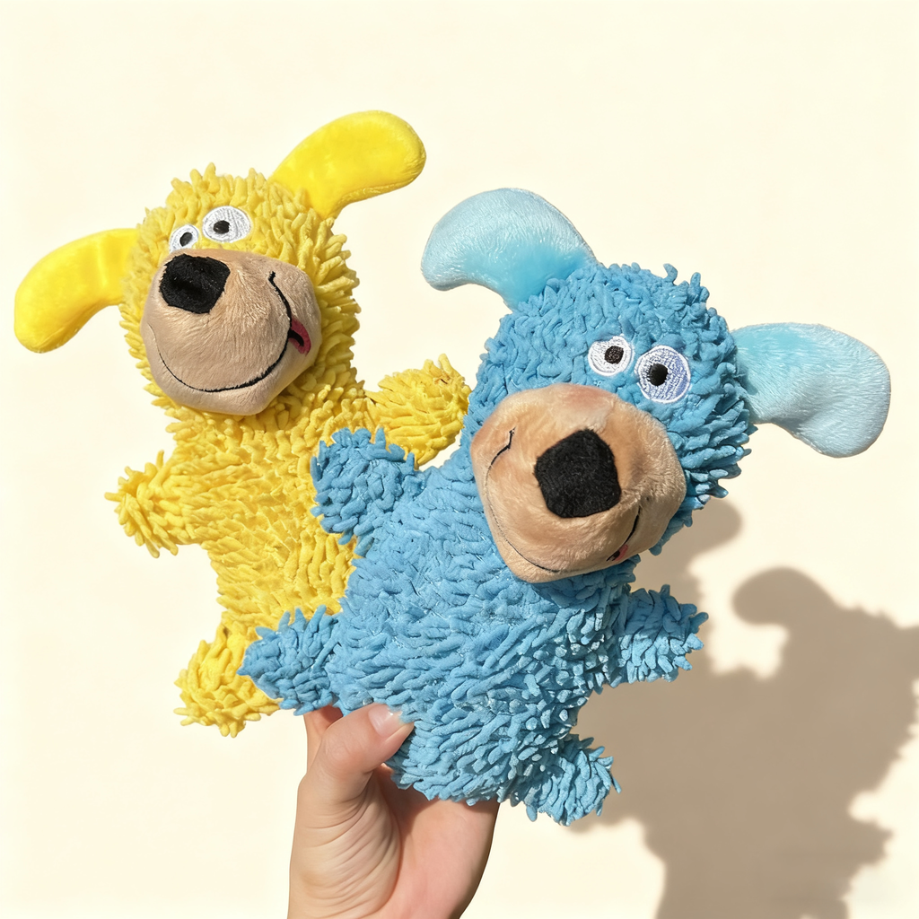 Cartoon Pet Toy – Squeaky Mop Plush Dog Toy_CWMM11163