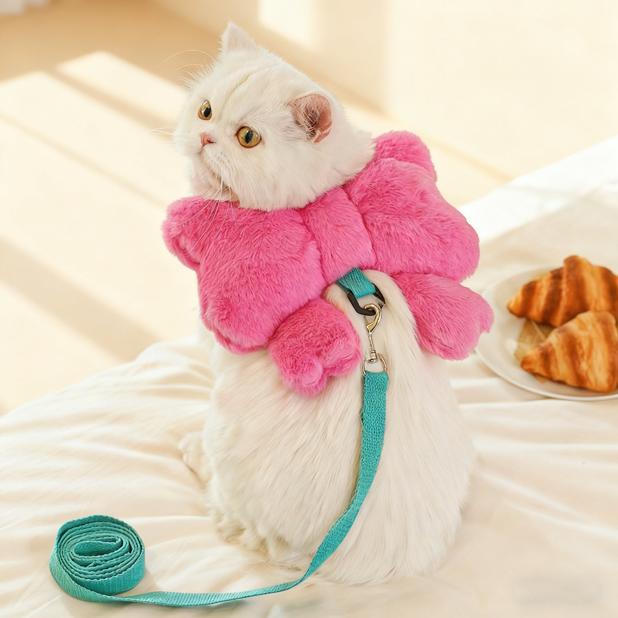 Pet Harness Leash – Bow Design Dog Cat Set_CWMM11297