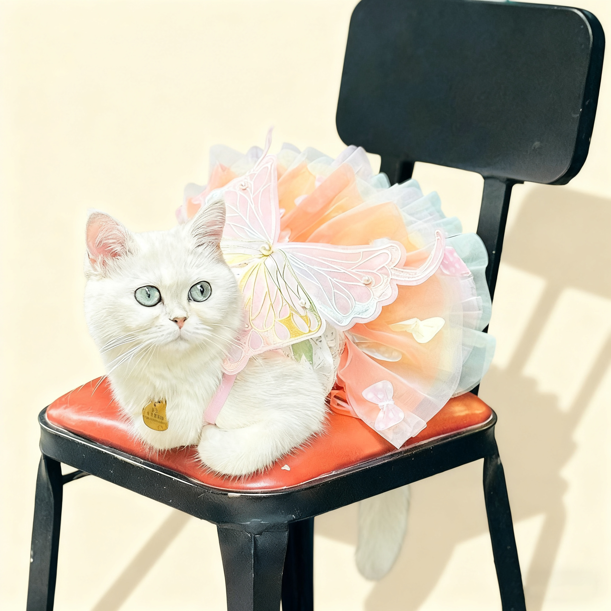Fluffy Pet Dress with Bow – Princess Style_CWMM11080