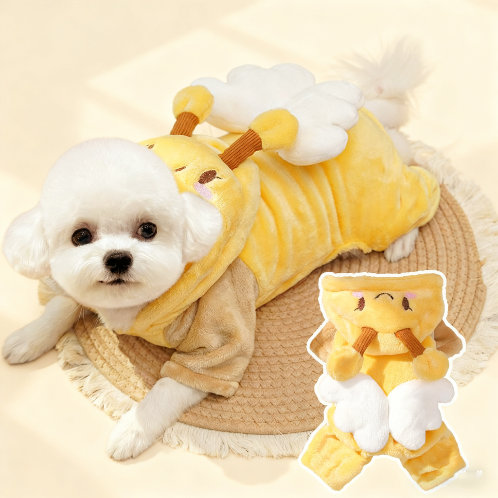 Flannel Pet Jumpsuit – Warm Dog Cat Outfit_CWMM11302