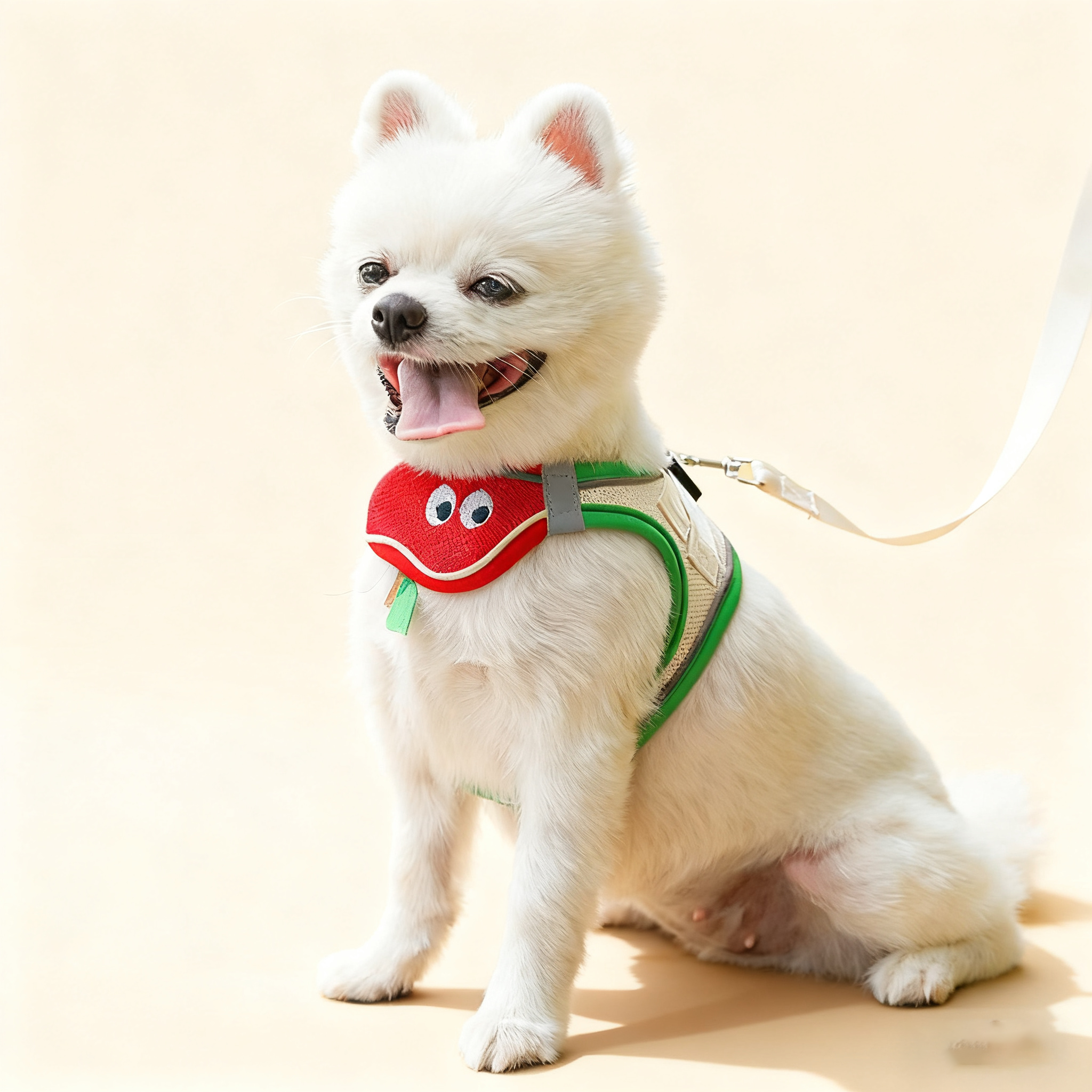 Pawsome Matching Set Cute Dog Bib with Mesh Harness_CWMM11131