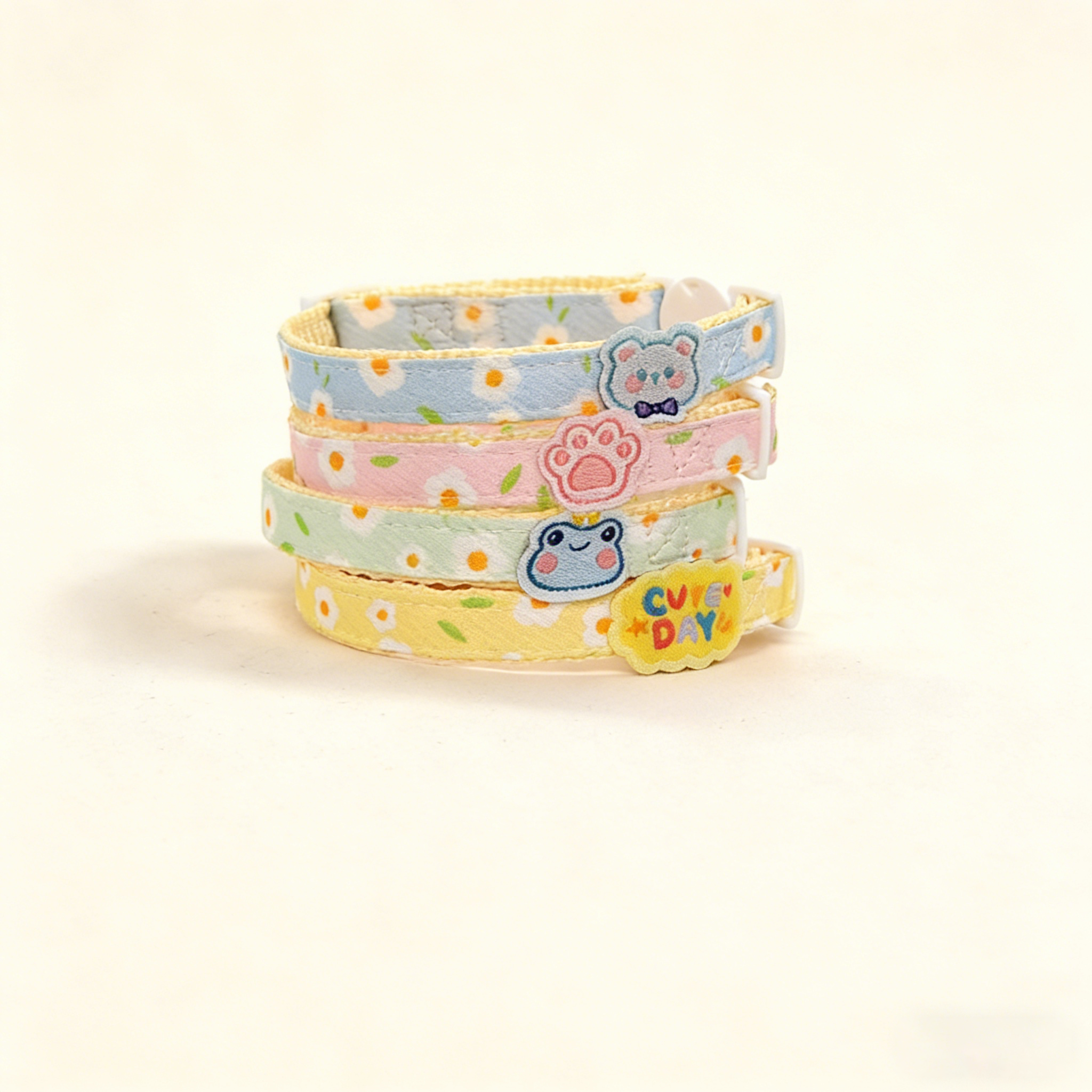 Cute Pet Collar Cartoon Flower Standard Buckle_CWXQ4-03MXQ