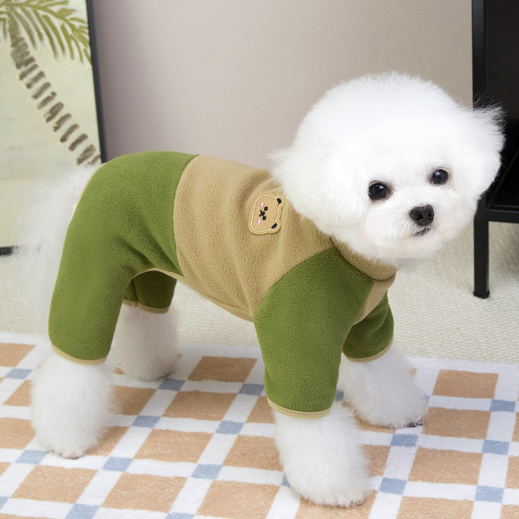 Plush Fleece Dog Jumpsuit Winter Small Dogs_CWMM12255