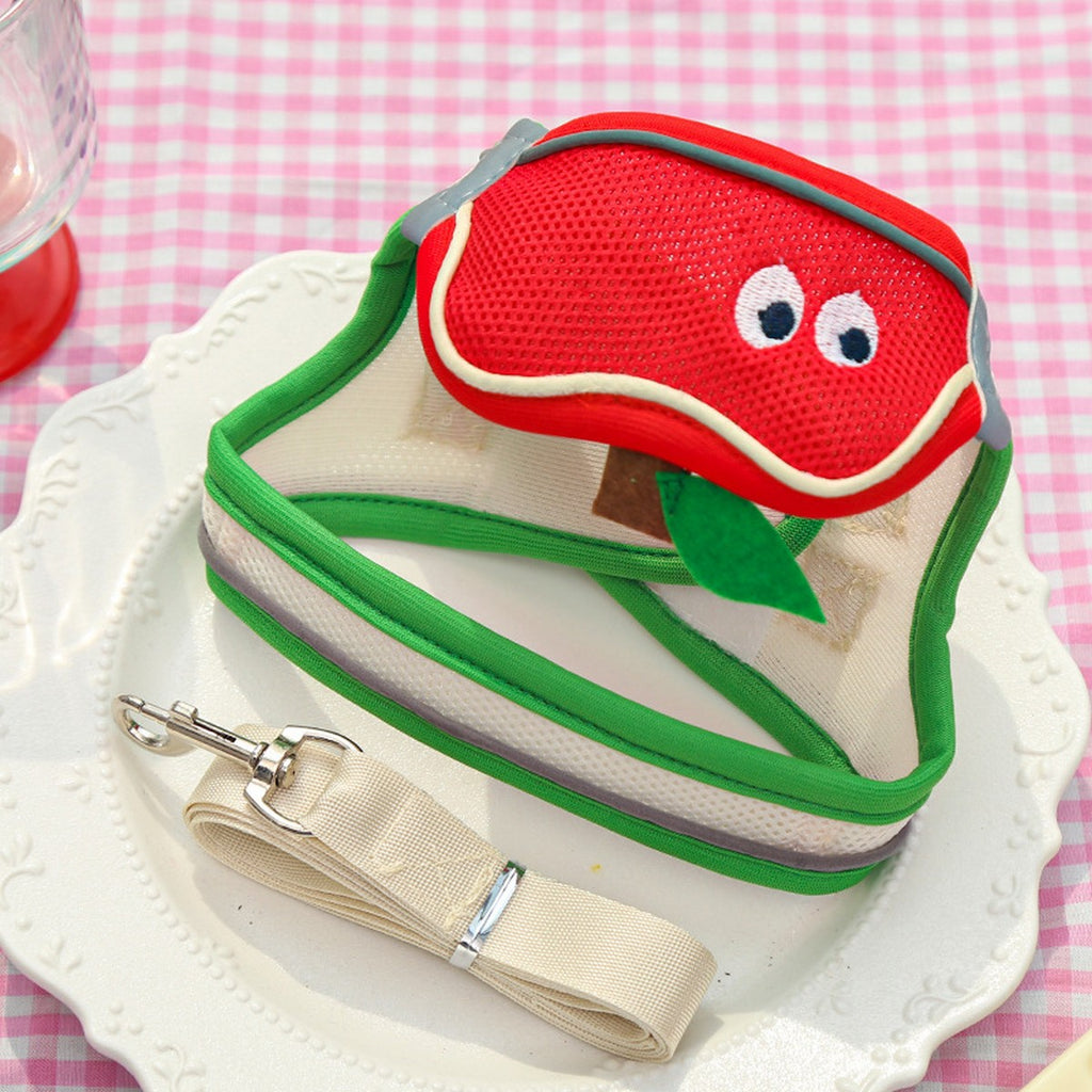 Pawsome Matching Set Cute Dog Bib with Mesh Harness_CWMM11131