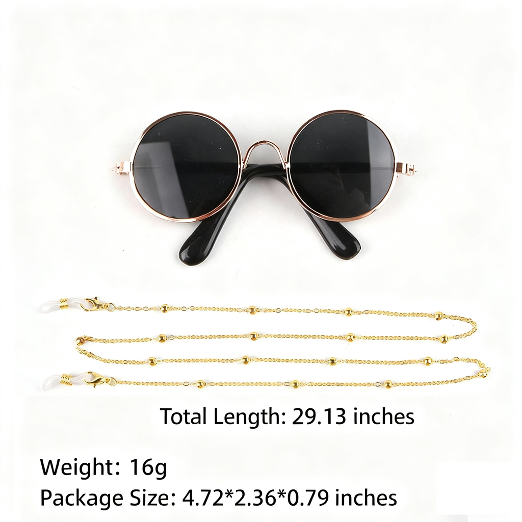 Pet Sunglasses Set – Cool Dog Cat Photo Props_CWMM11277