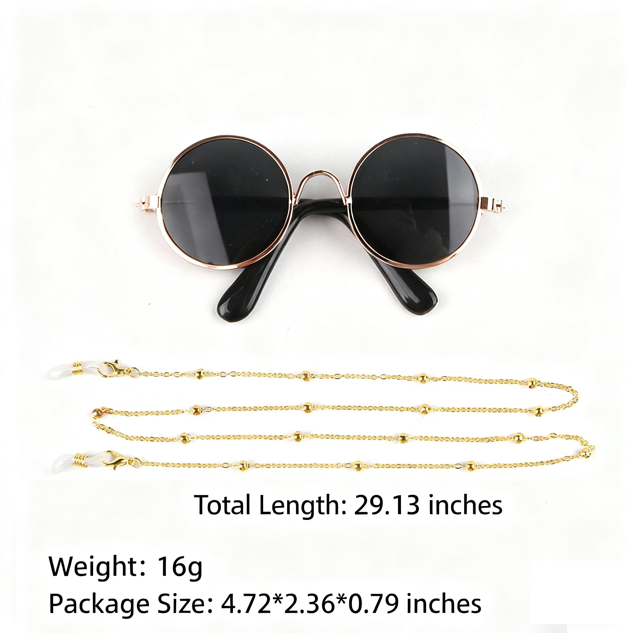 Pet Sunglasses Set – Cool Dog Cat Photo Props_CWMM11277