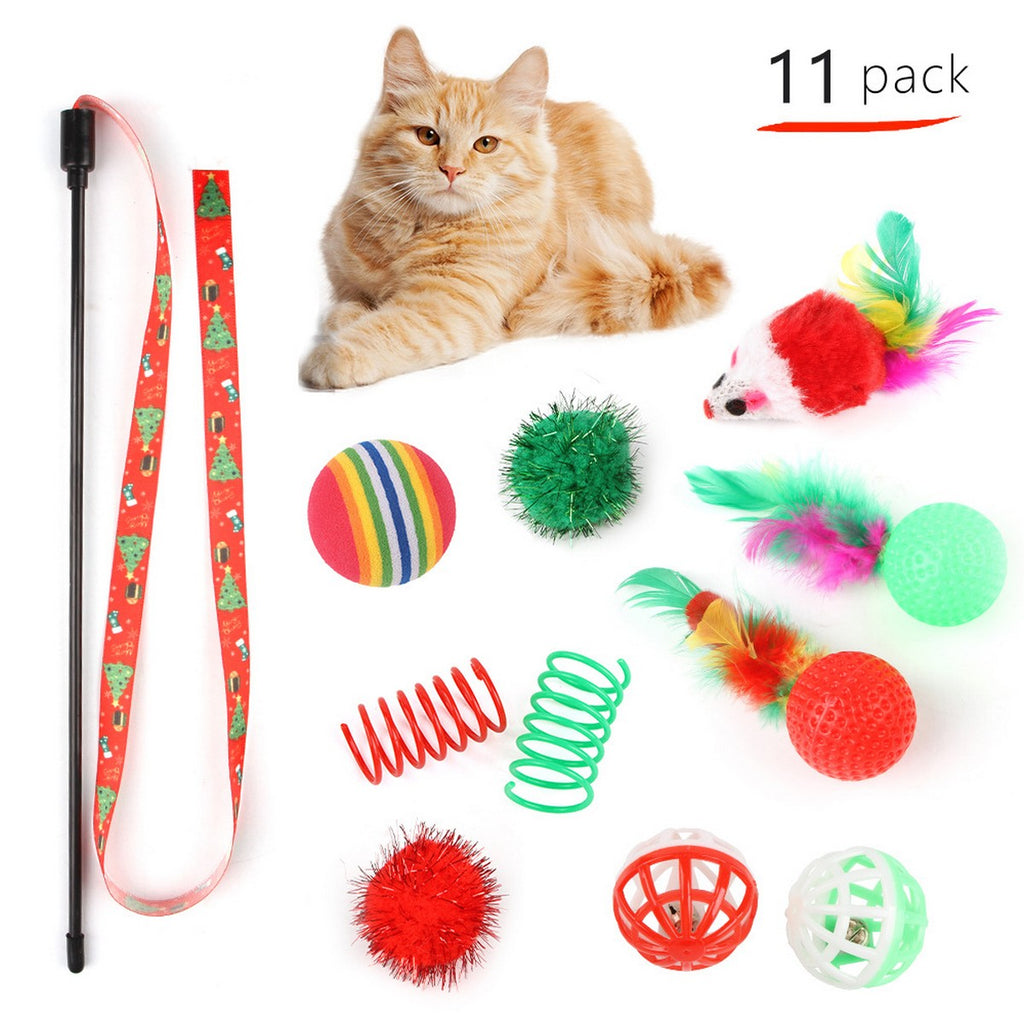 Christmas Cat Teaser Wand – Interactive Toy_CWMM11428