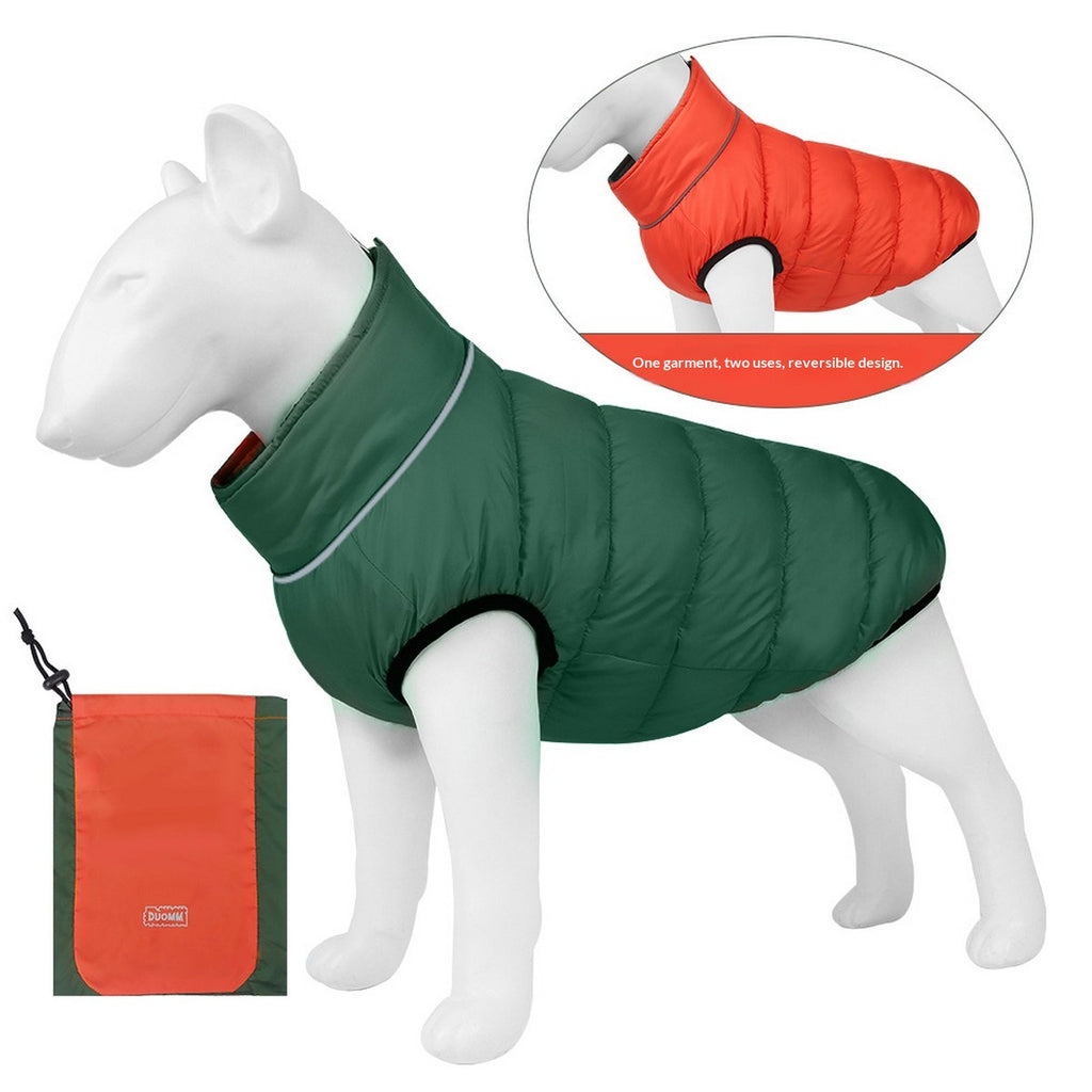 Warm Reversible Dog Coat for Cold Weather_CWMM12407