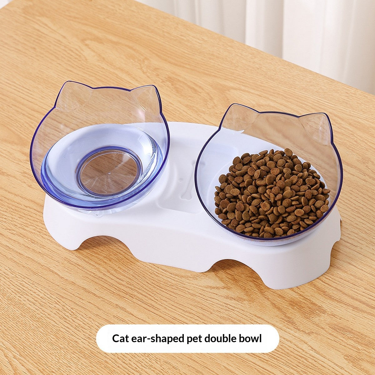 Elevated Plastic Cat and Dog Double Feeding Bowl_CWMM13011