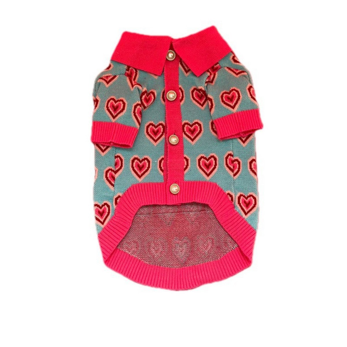 Fashion Heart Collar Dog Cat Sweater_CWMM12352